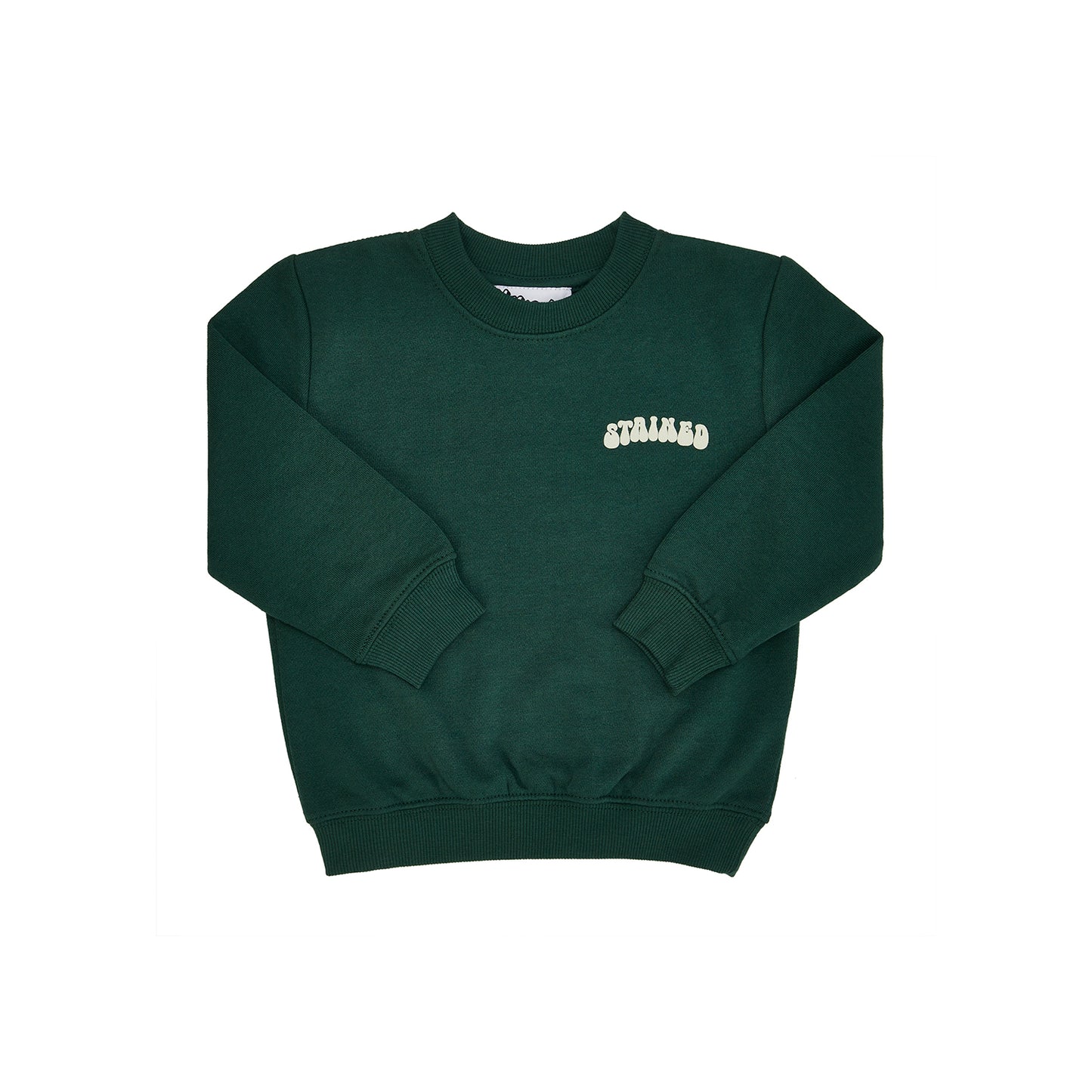 Stained Kids Forest Green Pullover Sweatshirt