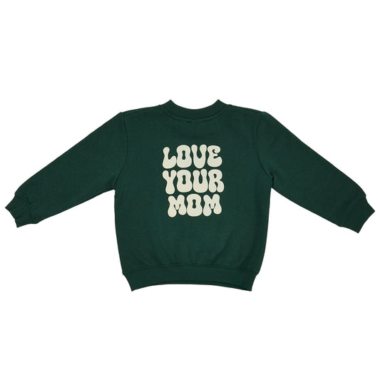 Stained Kids Forest Green Pullover Sweatshirt