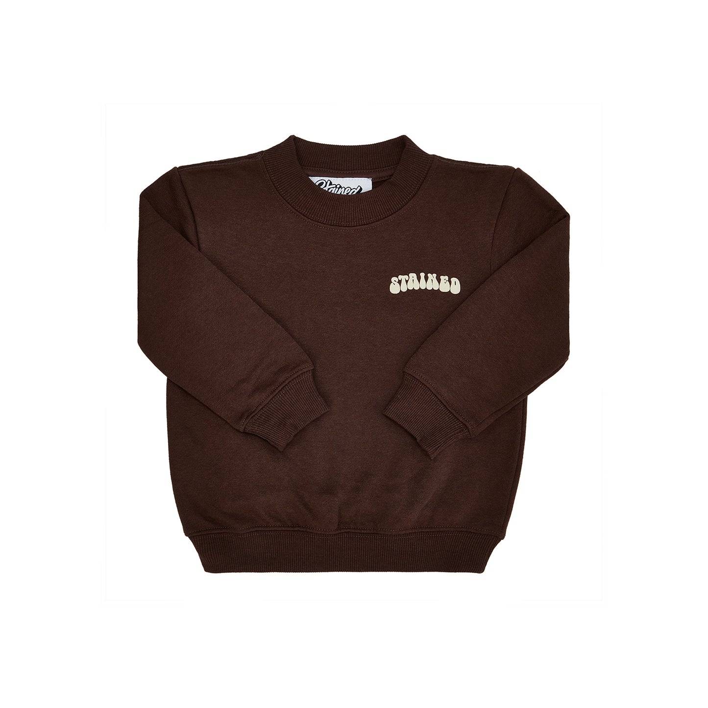 Stained Kids Brown Pullover Sweatshirt